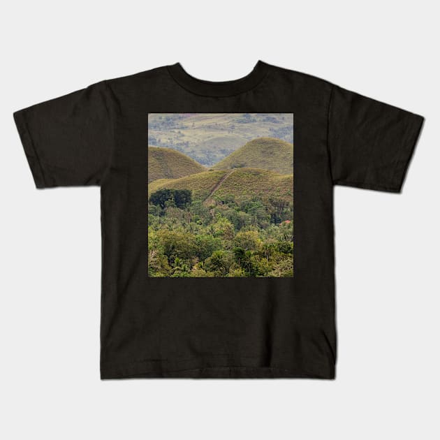 The Chocolate Hills, Carmen, Bohol, Philippines Kids T-Shirt by Upbeat Traveler